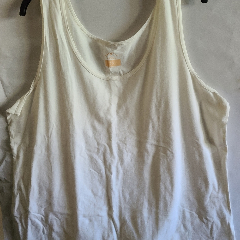 Woman's Plus Plain beige tank top